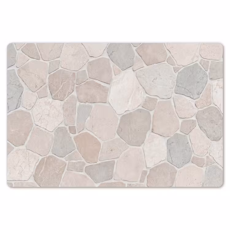 Placemat - 6 stuks - Steen - Patroon - Textuur - Beige — 7