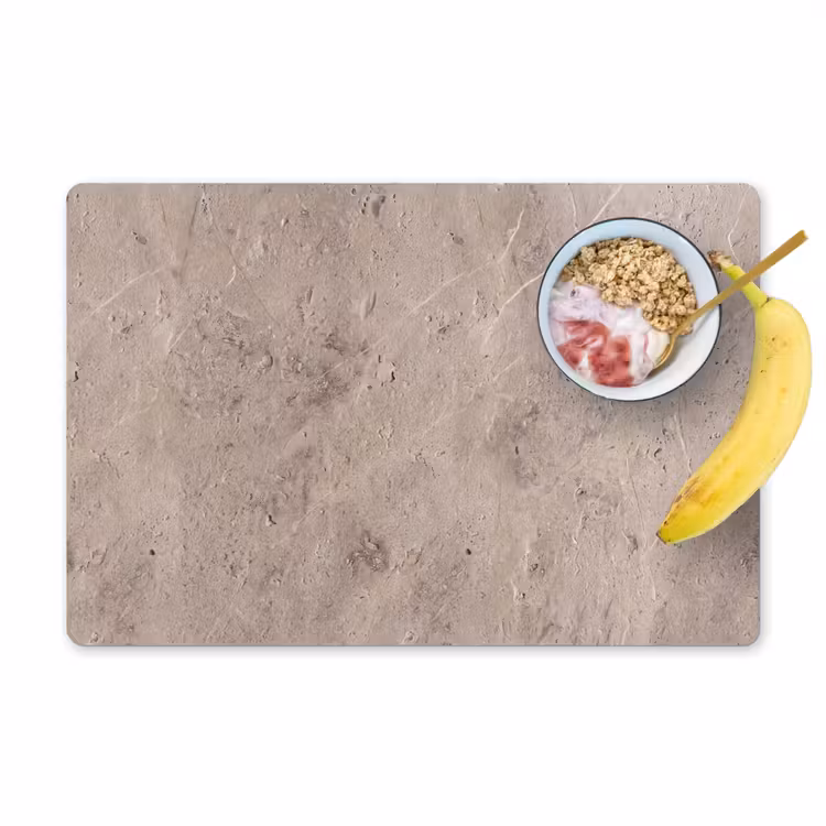 Placemat - 6 stuks - Textuur - Steen - Patroon - Rustiek - Beige — 1