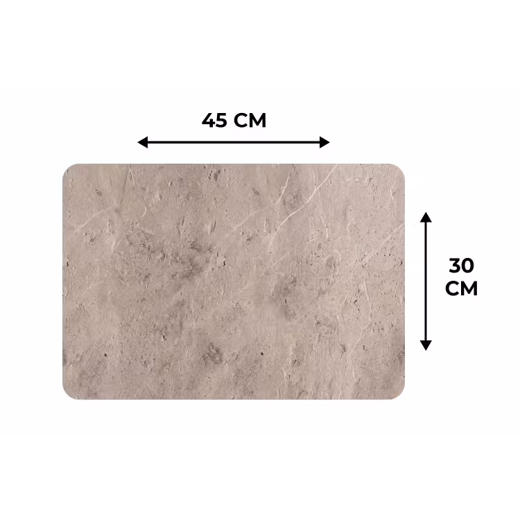 Placemat - 6 stuks - Textuur - Steen - Patroon - Rustiek - Beige — 3
