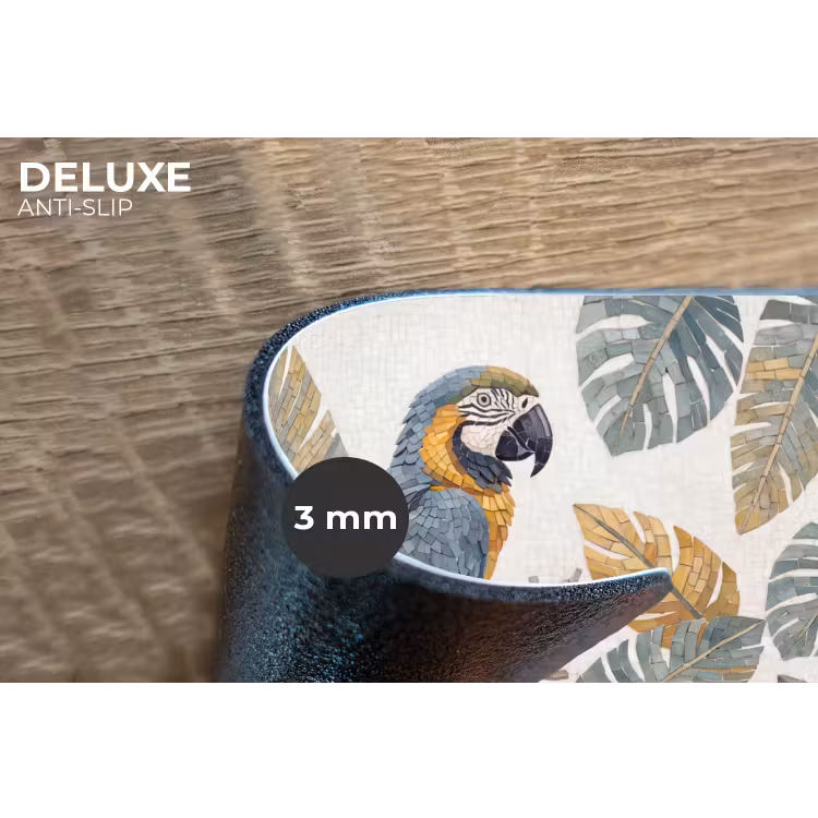 Placemat - 6 stuks - Vogel - Tak - Natuur - Mozaïek - Blauw — 4