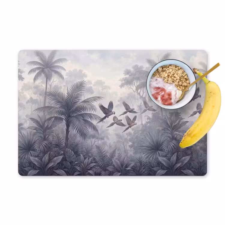 Placemat - 6 stuks - Vogel - Vliegend - Jungle - Vintage - Dieren — 1