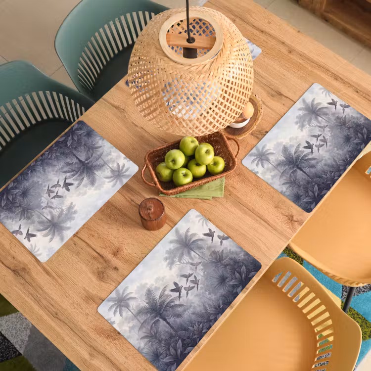 Placemat - 6 stuks - Vogel - Vliegend - Jungle - Vintage - Dieren — 6