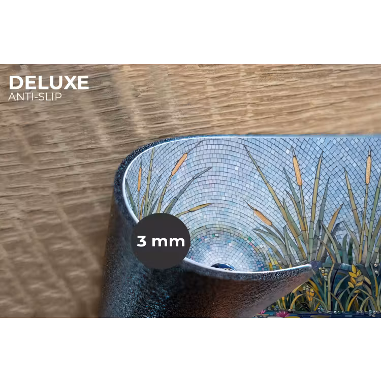 Placemat - 6 stuks - Vogel - Water - Natuur - Abstract - Blauw — 4