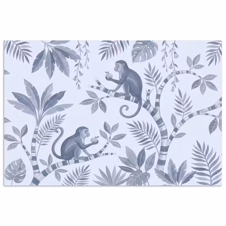 Poster - Aap - Boom - Bladeren - Jungle - Illustratie — 1