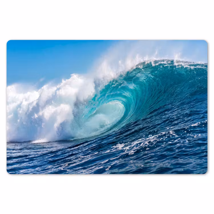 Placemat - 6 stuks - Golf - Oceaan - Water - Dynamisch - Blauw — 7