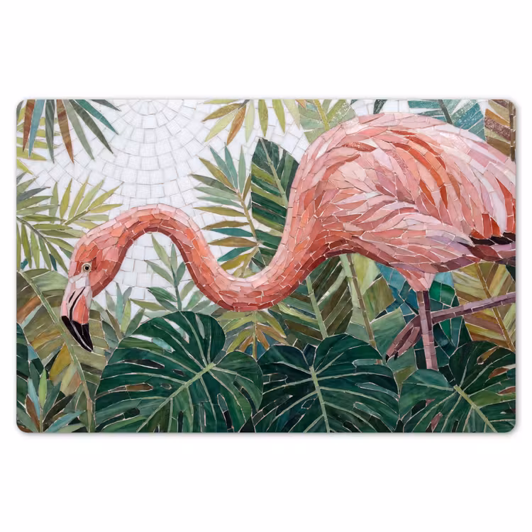 Placemat - 6 stuks - Natuur - Bladeren - Abstract - Groen - Vogel — 7