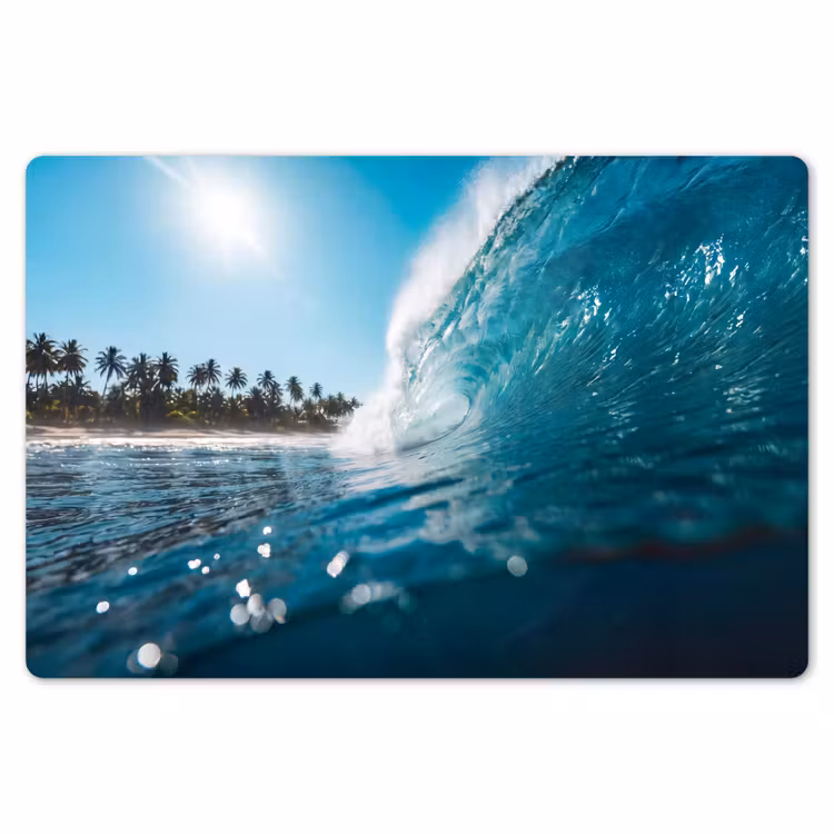 Placemat - 6 stuks - Oceaan - Golf - Strand - Natuur - Blauw — 7