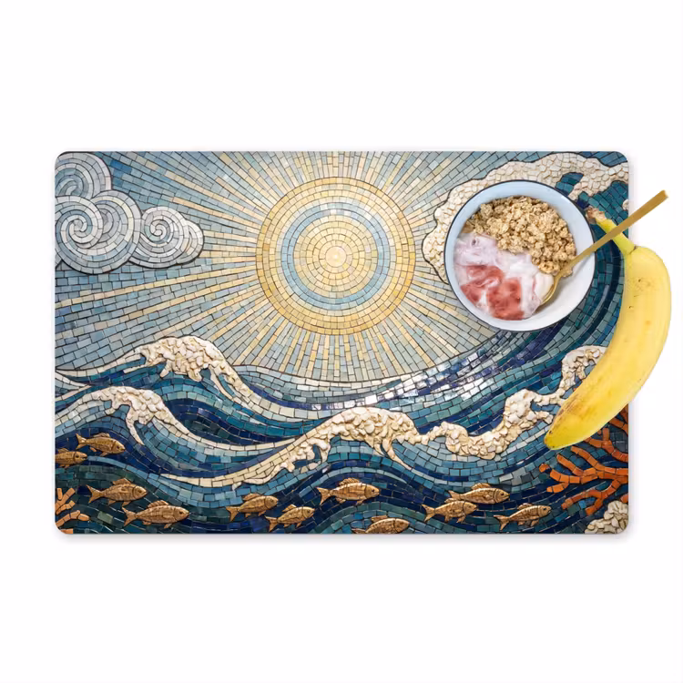 Placemat - 6 stuks - Onderwater - Koraal - Vis - Natuur - Kunst — 1
