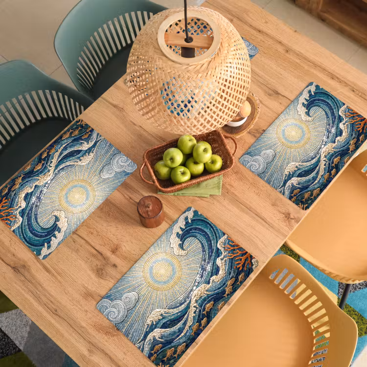 Placemat - 6 stuks - Onderwater - Koraal - Vis - Natuur - Kunst — 6