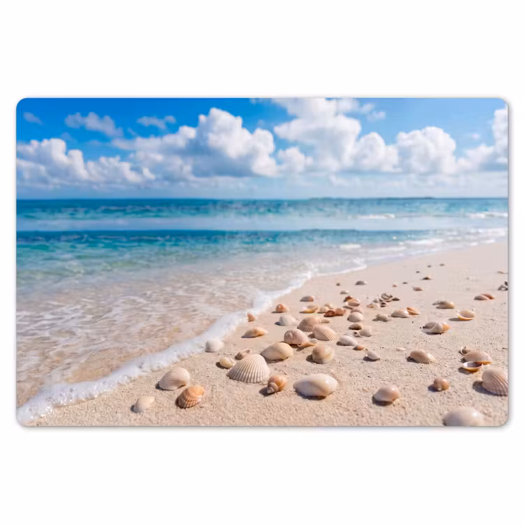Placemat - 6 stuks - Schelpen - Strand - Natuur - Beige — 7