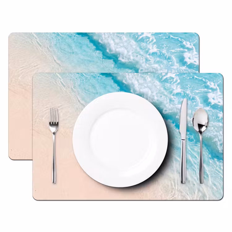 Placemat - 6 stuks - Schildpad - Helder water - Strand - Dieren - Natuur — 2