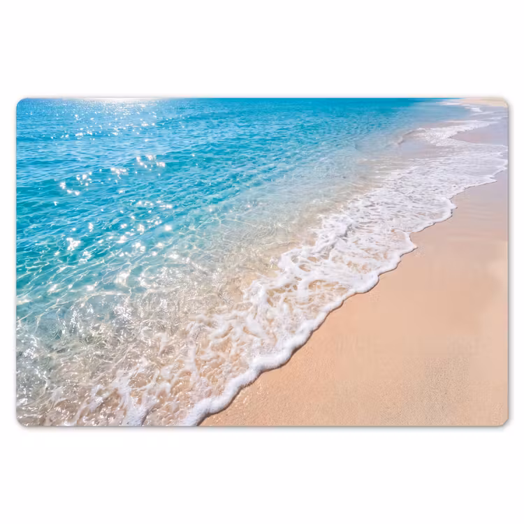 Placemat - 6 stuks - Strand - Water - Natuur - Blauw - Beige — 7