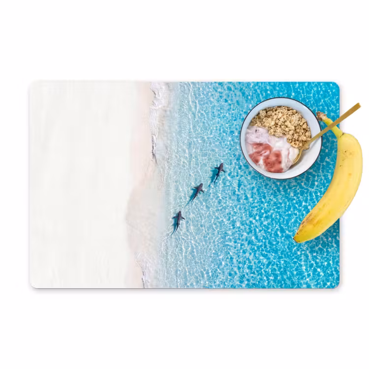 Placemat - 6 stuks - Vis - Oceaan - Strand - Turquoise - Natuur — 1