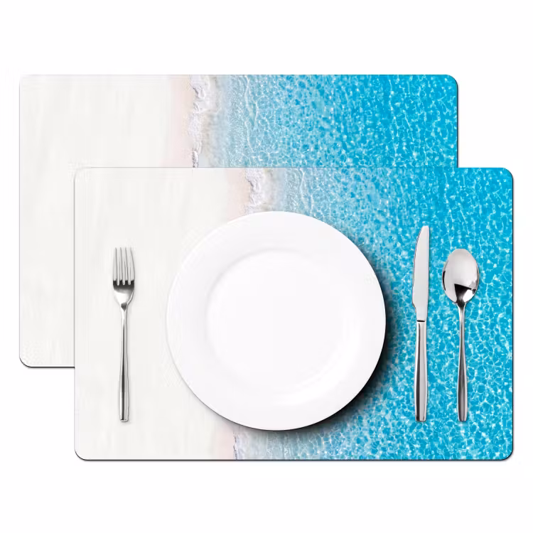 Placemat - 6 stuks - Vis - Oceaan - Strand - Turquoise - Natuur — 2