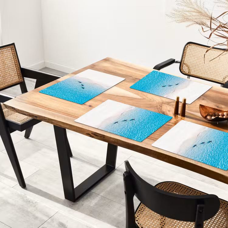 Placemat - 6 stuks - Vis - Oceaan - Strand - Turquoise - Natuur — 5
