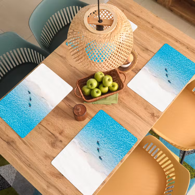Placemat - 6 stuks - Vis - Oceaan - Strand - Turquoise - Natuur — 6