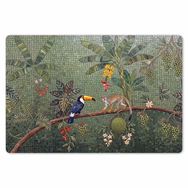 Placemat - 6 stuks - Vogel - Dier - Jungle - Mozaïek - Natuur — 7