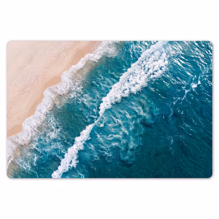 Placemat - 6 stuks - Zee - Strand - Golven - Natuur - Blauw — 7