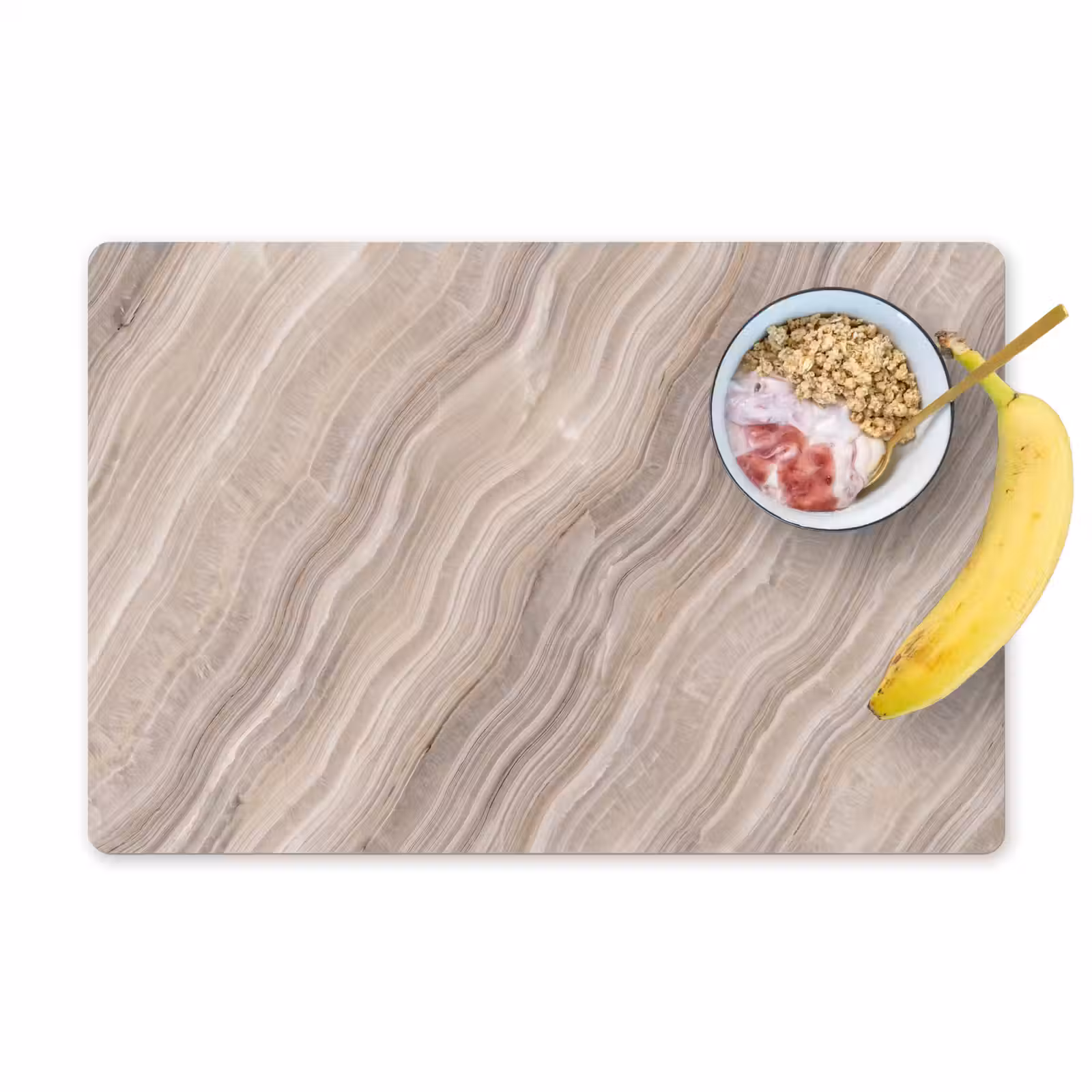 Placemat - 6 stuks - Textuur - Golvend - Abstract - Modern - Beige — 1