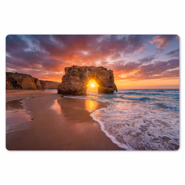 Placemat - 6 stuks - Kust - Rots - Zonsondergang - Zee - Natuur — 7