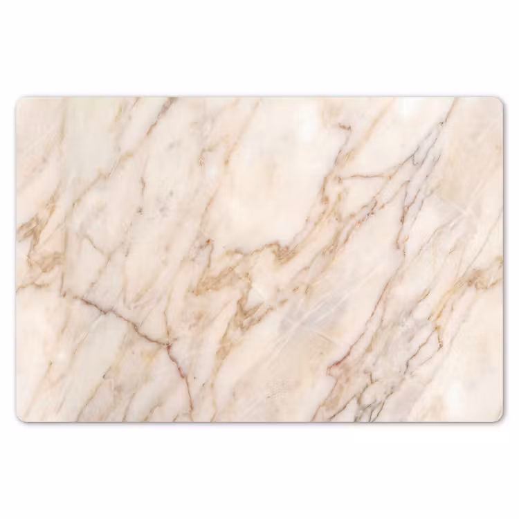 Placemat - 6 stuks - Marmer - Ader - Abstract - Wit - Goud — 7