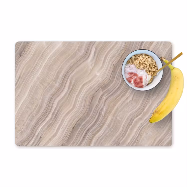 Placemat - 6 stuks - Textuur - Golvend - Abstract - Modern - Beige — 1