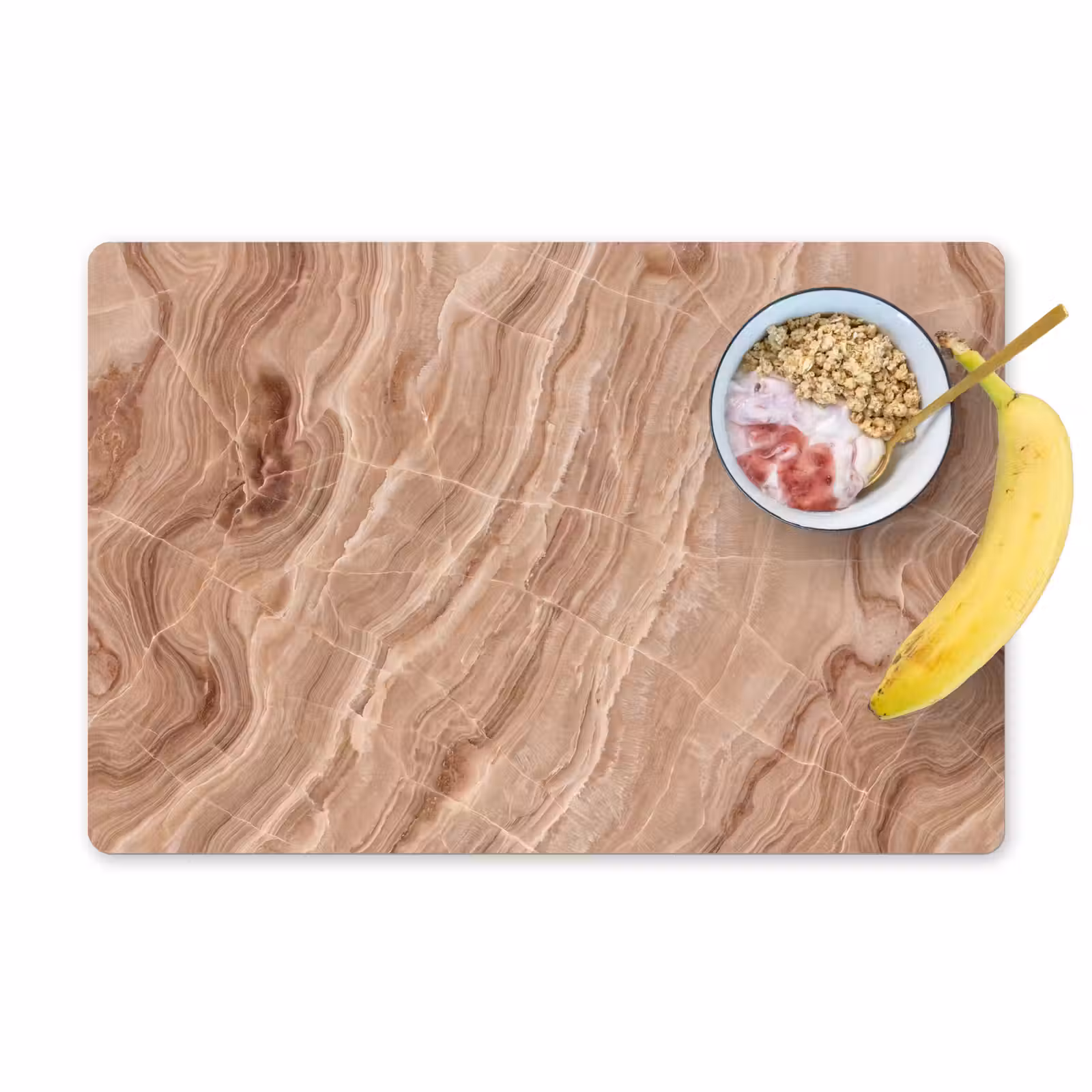 Placemat - 6 stuks - Textuur - Golvend - Abstract - Warm - Bruin — 1