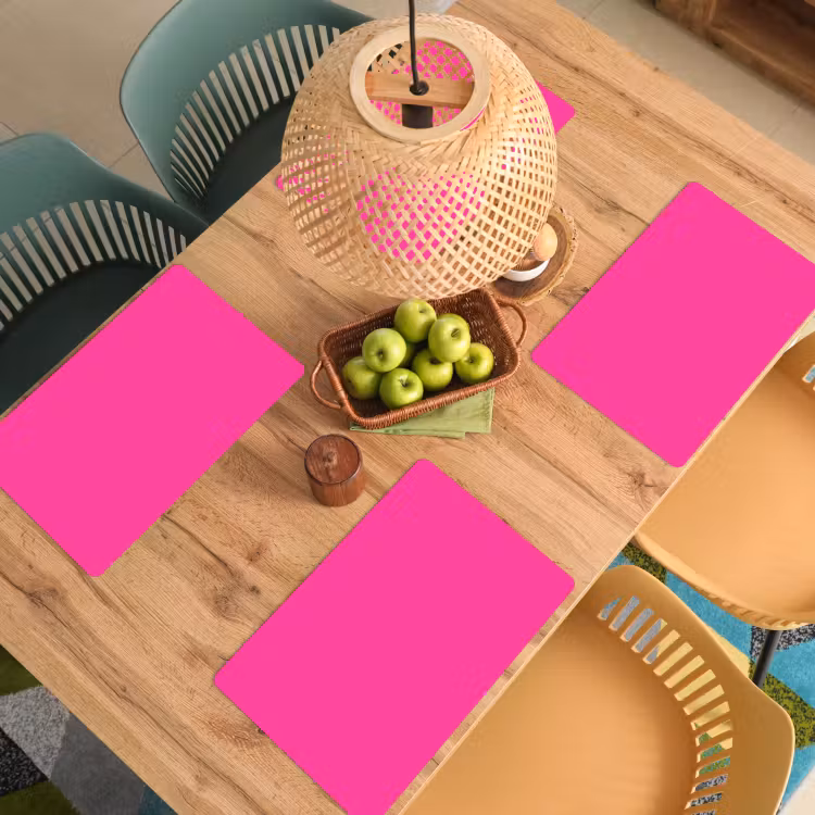 Placemat - 6 stuks - Electric - Magenta - Roze — 6