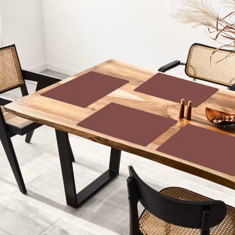 Placemat - 6 stuks - Muted - Raisin - Rood — 5