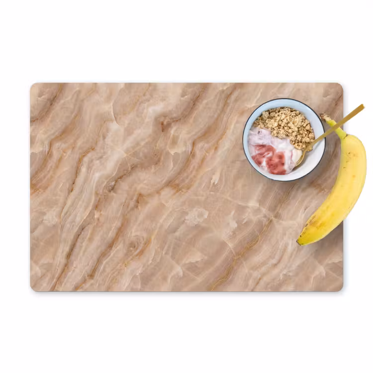 Placemat - 6 stuks - Steen - Ader - Natuur - Modern - Beige — 1