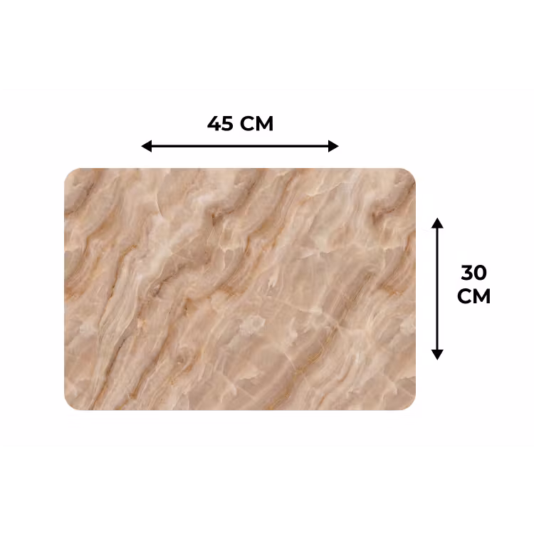 Placemat - 6 stuks - Steen - Ader - Natuur - Modern - Beige — 3