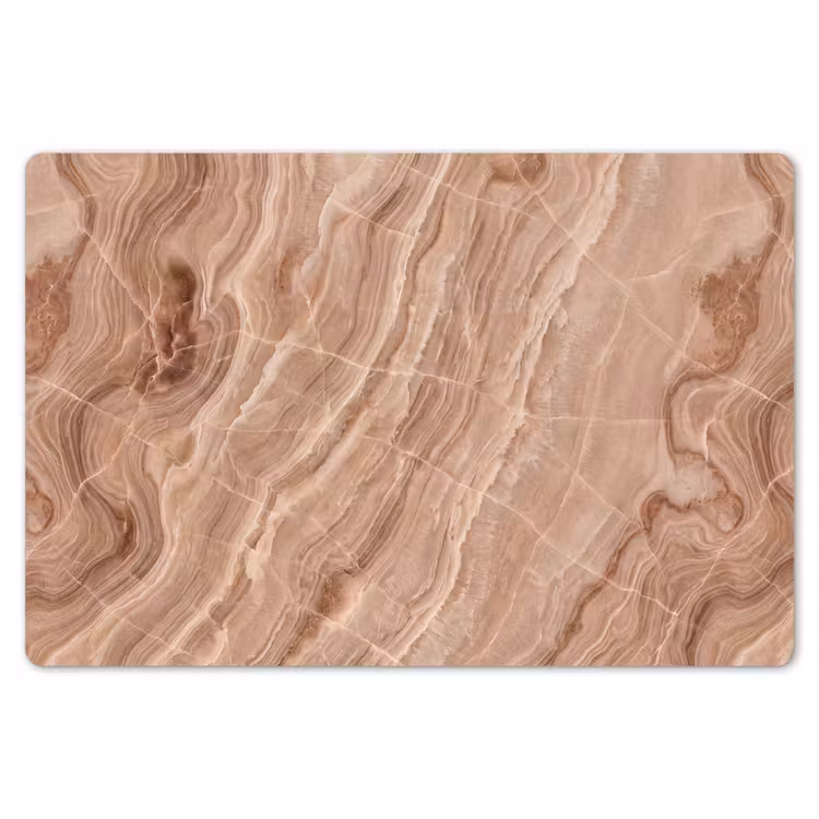 Placemat - 6 stuks - Textuur - Golvend - Abstract - Warm - Bruin — 7