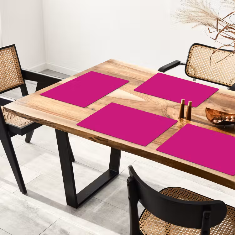 Placemat - 6 stuks - Velvet - Magenta - Roze — 5