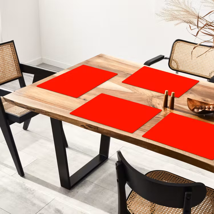 Placemat - 6 stuks - Vibrant - Vermilion - Rood — 5