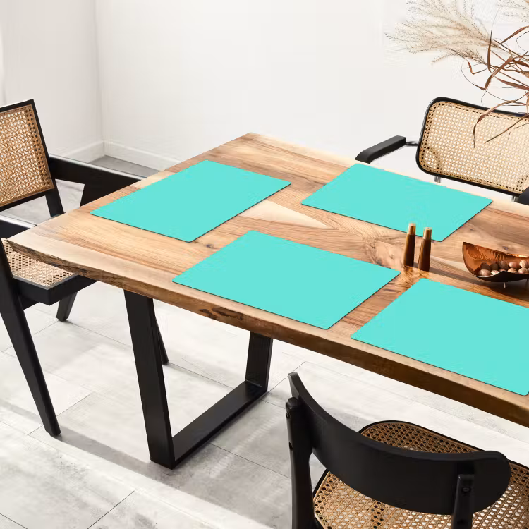 Placemat - 6 stuks - Electric - Cyan - Turkoois — 5