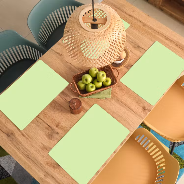 Placemat - 6 stuks - Light - Lime - Groen — 6