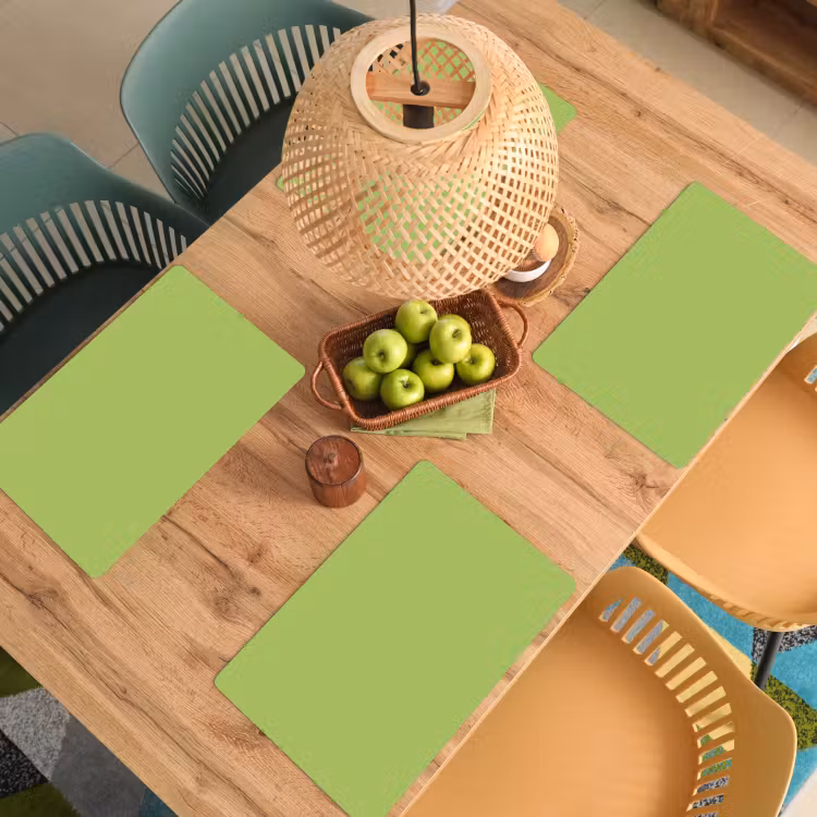 Placemat - 6 stuks - Lime - Glow - Groen — 6