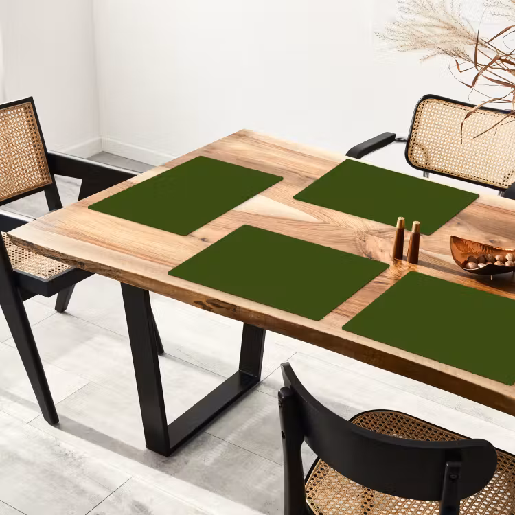 Placemat - 6 stuks - Olive - Drab - Groen — 5