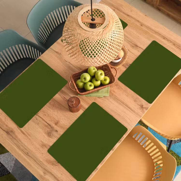 Placemat - 6 stuks - Olive - Drab - Groen — 6