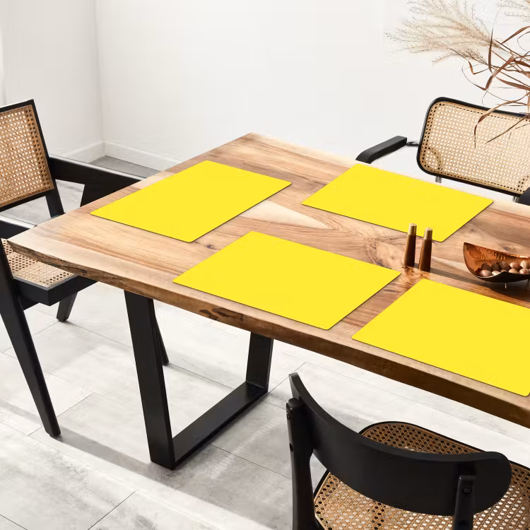 Placemat - 6 stuks - Soft - Custard - Geel — 5