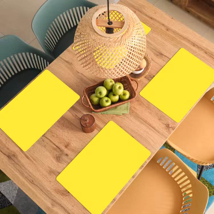 Placemat - 6 stuks - Soft - Custard - Geel — 6