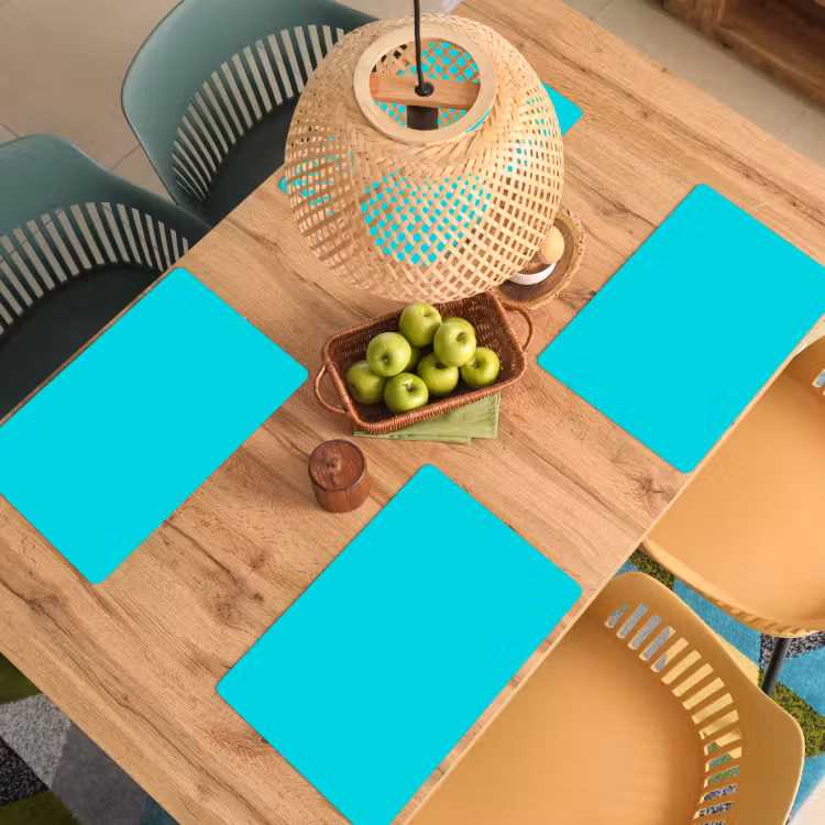 Placemat - 6 stuks - Vivid - Aquamarine - Turkoois — 6