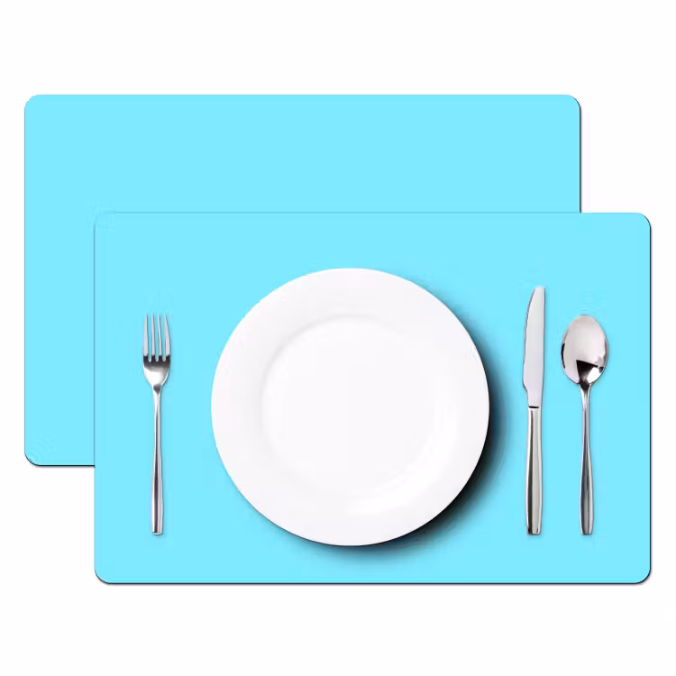 Placemat - 6 stuks - Electric - Cyan - Blauw — 2