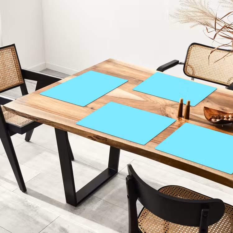 Placemat - 6 stuks - Electric - Cyan - Blauw — 5