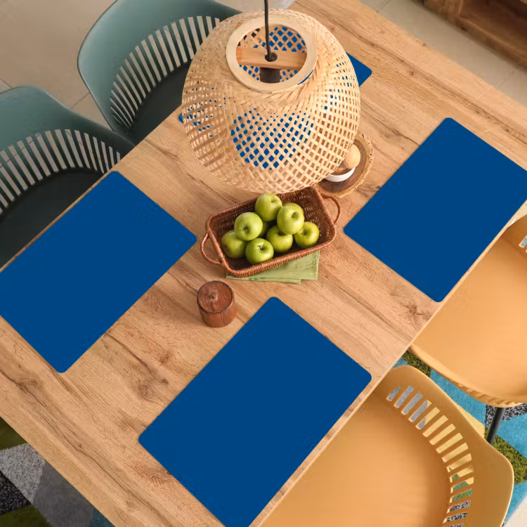 Placemat - 6 stuks - Free - Groove - Blauw — 6