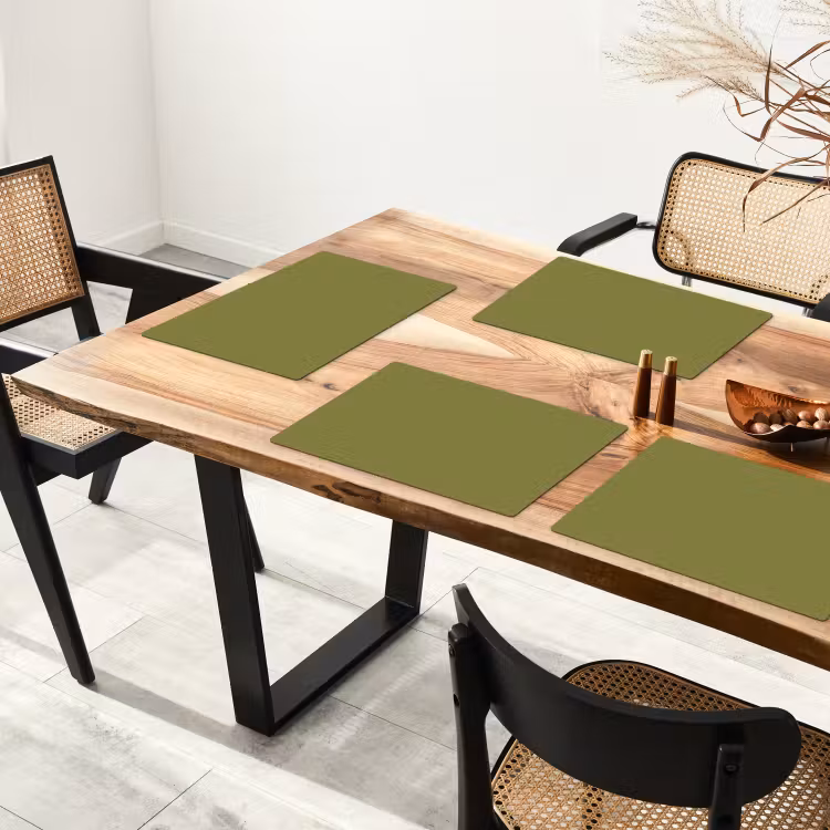 Placemat - 6 stuks - Juniper - Groen - Organisch — 5