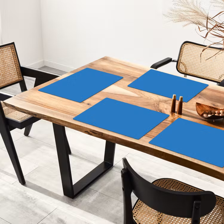 Placemat - 6 stuks - Royal - Blue - Blauw — 5
