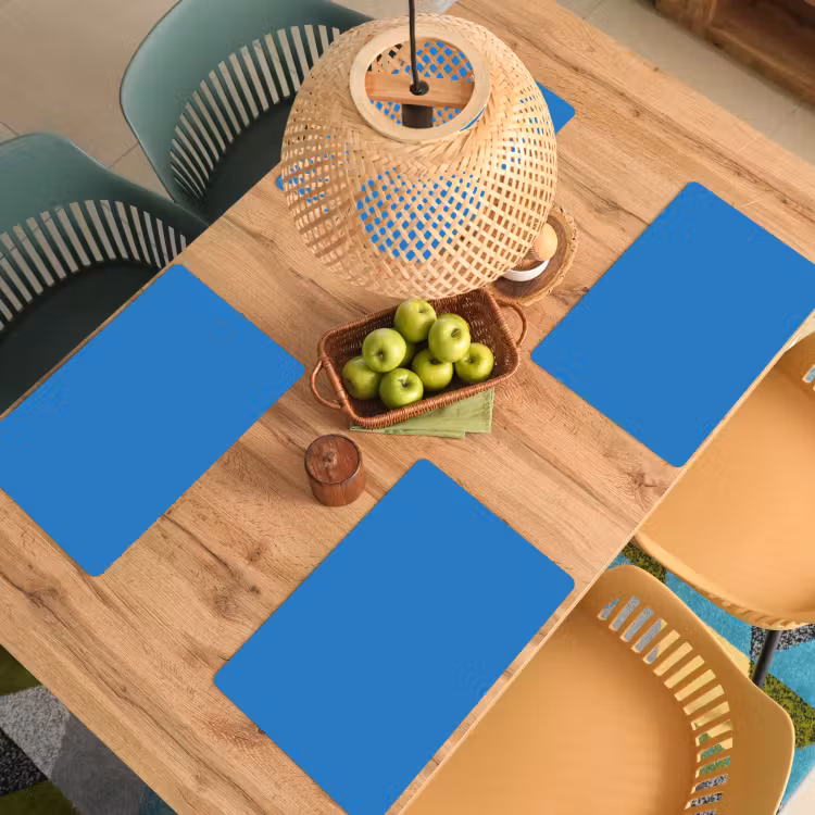 Placemat - 6 stuks - Royal - Blue - Blauw — 6