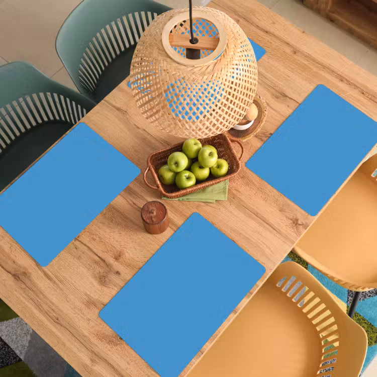 Placemat - 6 stuks - Steel - Blue - Blauw — 6