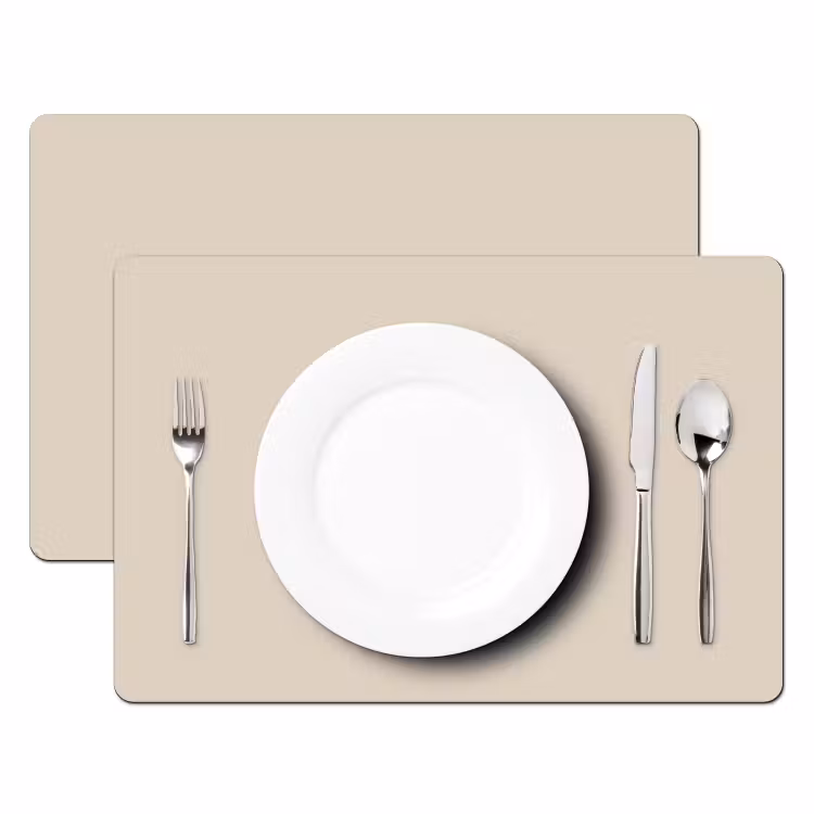Placemat - 6 stuks - Raw - Linen - Nude — 2